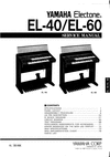 Thumbnail Yamaha electone el40 el60 el-40 el-60 service manual