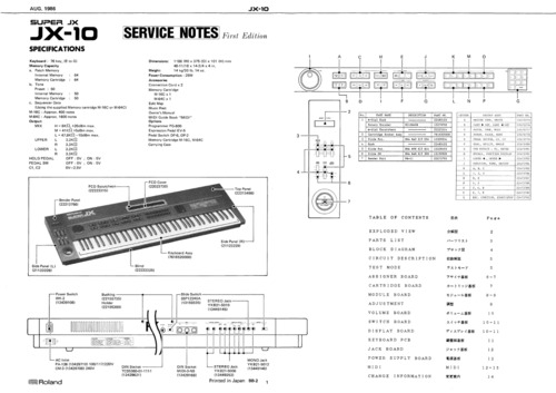 Product picture Roland jx10 jx-10 super jx 10 complete service manual
