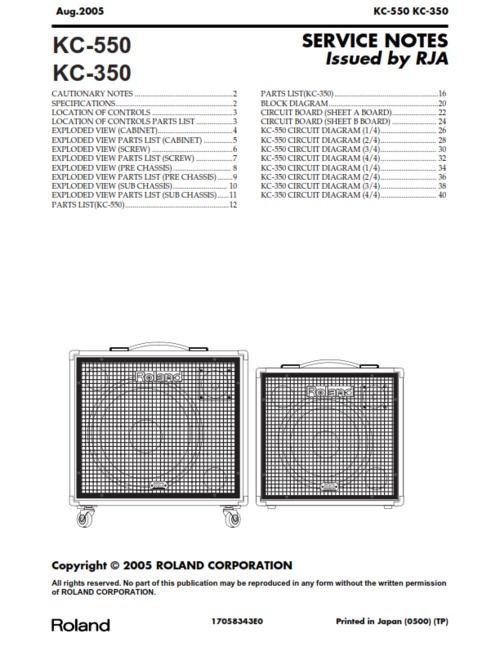Product picture Roland kc350 kc550 kc-350 kc-550 kc complete service manual