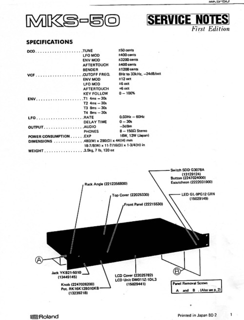 Product picture Roland mks50 mks-50 mks 50 complete service manual