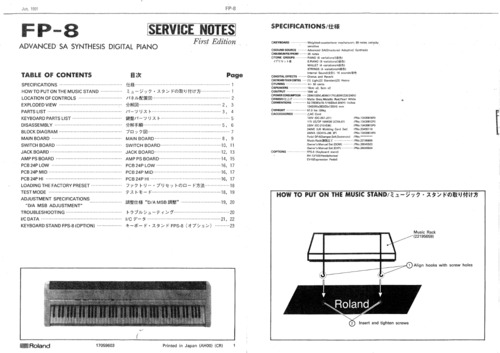 Product picture Roland fp8 fp-8 fp 8 complete service manual