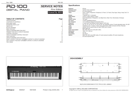 Product picture Roland rd100 rd-100 rd 100 complete service manual