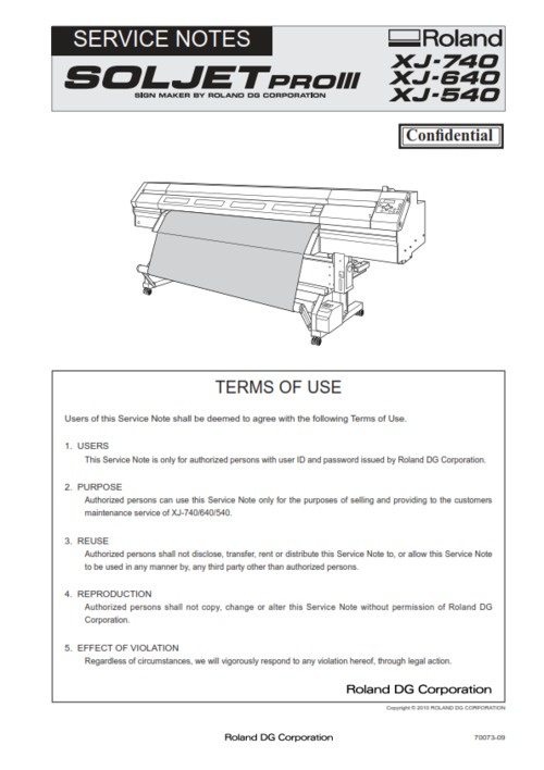 Product picture Roland soljet pro xj-740 xj-640 xj-540 service repair manual