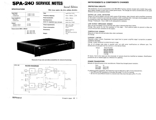 Product picture Roland spa240 spa-240 spa 240 complete service repair manual
