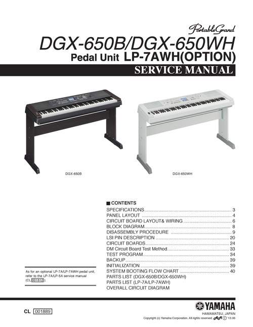 Product picture Yamaha dgx650 dgx-650 dgx 650 complete service manual