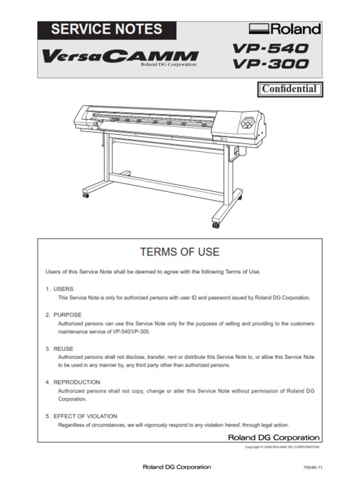 Product picture Roland vp540 vp-540 vp-300 vp300 complete service manual