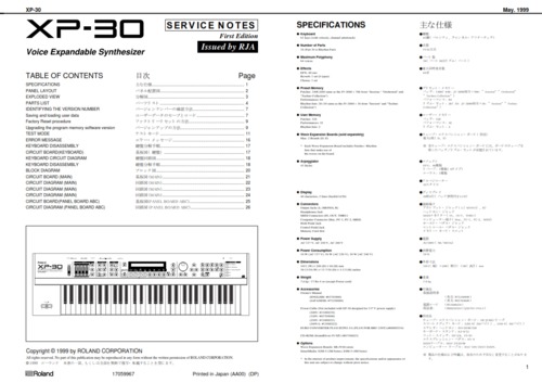 Product picture Roland xp30 xp-30 complete service manual