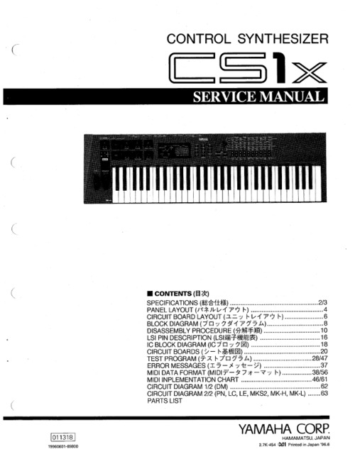 Product picture Yamaha cs1x cs-1x synthesizer complete service manual