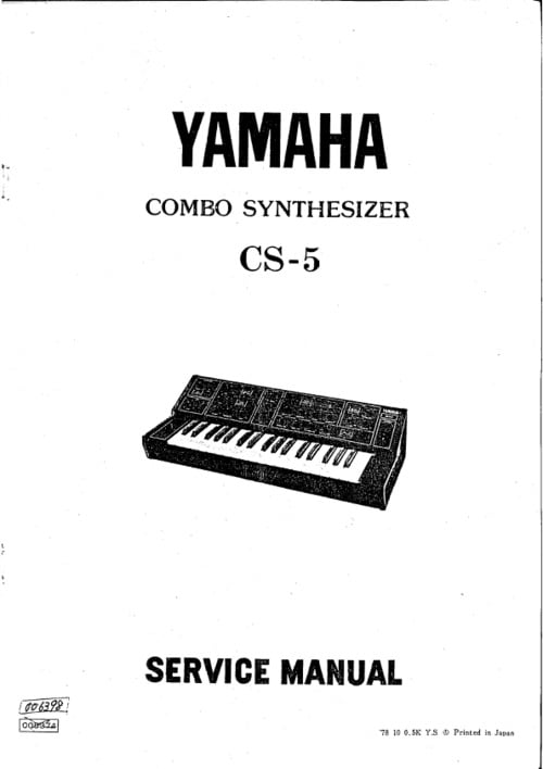 Product picture Yamaha cs5 cs-5 ynthesizer combo complete service manual