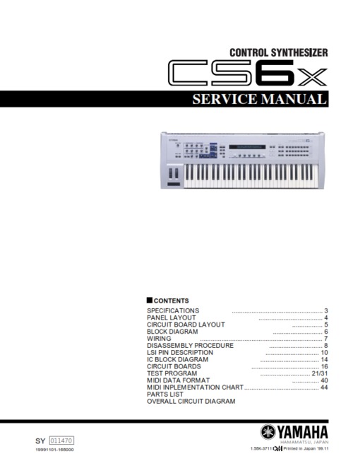 Product picture Yamaha cs6x cs-6x complete repair service manual