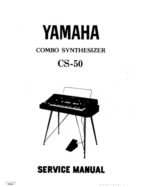 Product picture Yamaha cs-50 cs50 combo synthesizer complete service manual