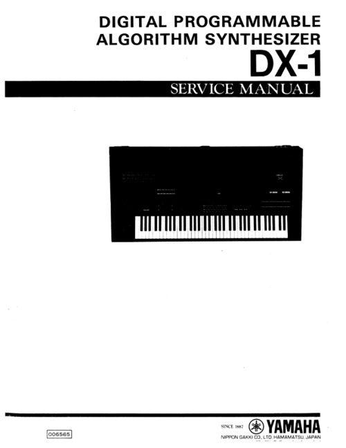 Product picture Yamaha dx1 synthesizer complete service repair manual