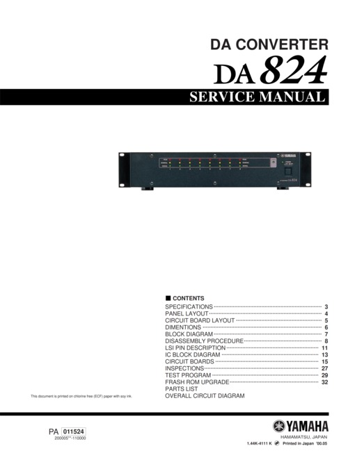 Product picture Yamaha da824 da-824 complete service repair manual converter