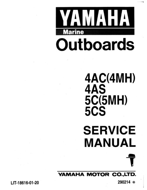 Product picture Yamaha outboard 4ac 4mh 4as 5c 5mh 5cs service manual full