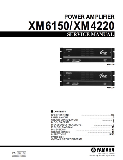 Product picture Yamaha xm6150 xm-6150 xm4220 xm-4220 service manual full