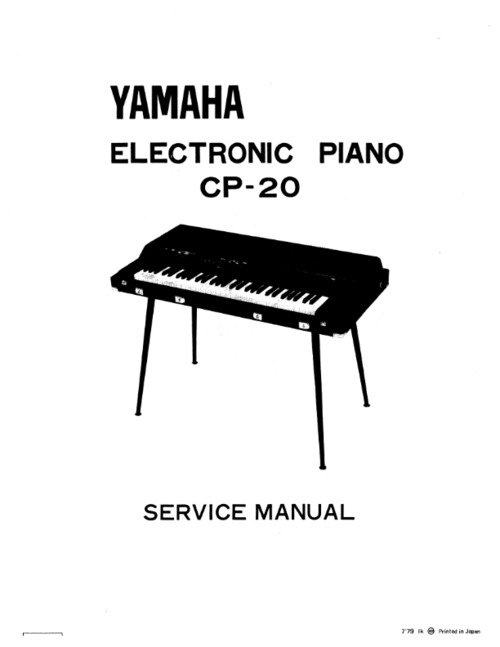 Product picture Yamaha cp20 cp-20 complete service manual