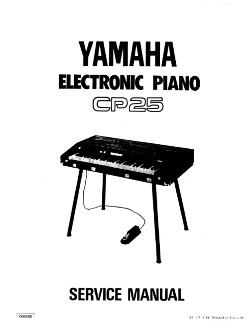 Product picture Yamaha cp25 cp-25 complete service manual