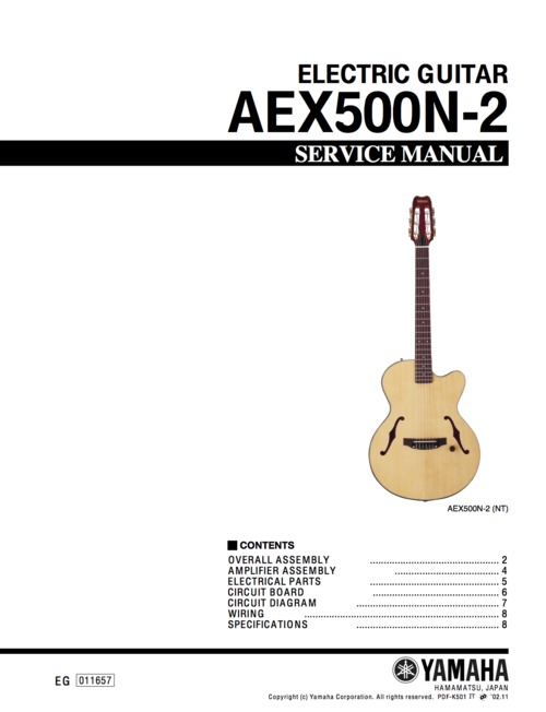 Product picture Yamaha aex500n-2 aex aex500n2 aex-500 full service manual
