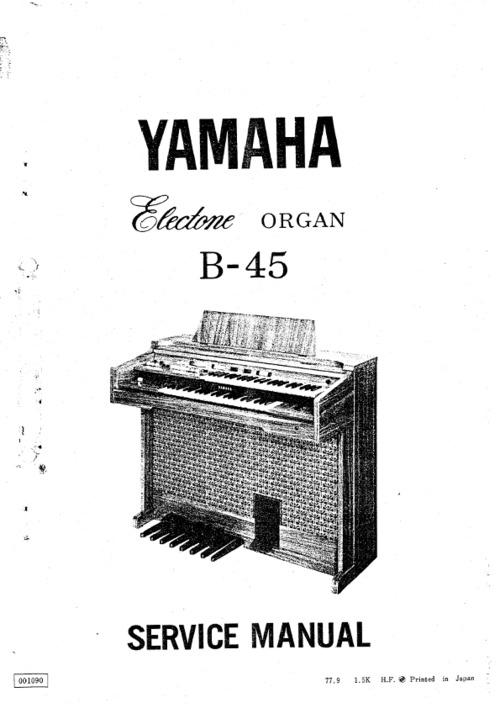 Product picture Yamaha electone b45 b-45 complete service manual