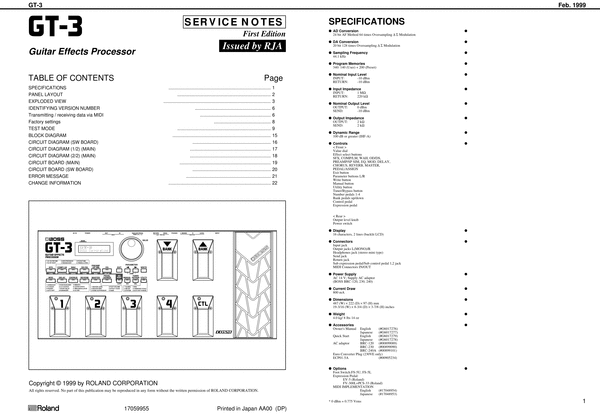 Product picture Roland gt3 gt-3 boss bossgt3 complete service repair manual