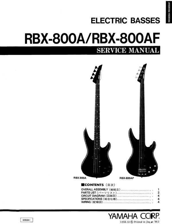 Product picture Yamaha rbx-800a rbx-800af rbx complete service manual
