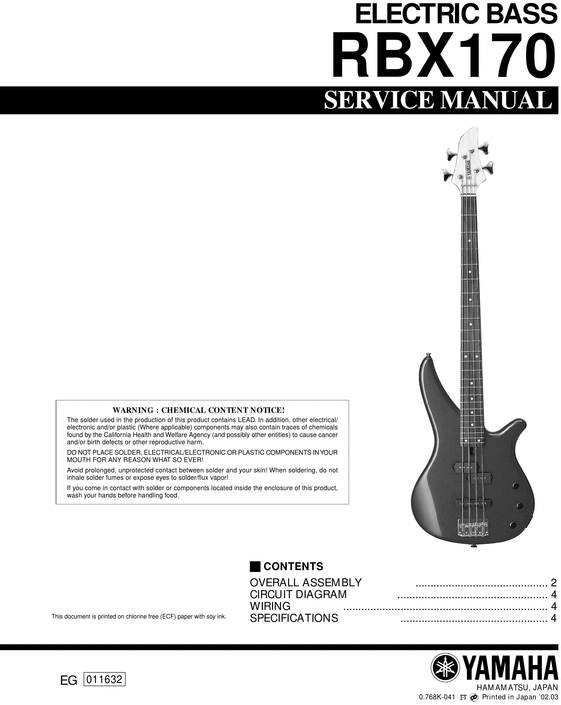 Product picture Yamaha rbx170 rbx-170 rbx 170 complete service manual