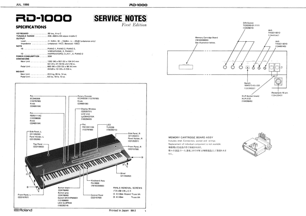 Product picture Roland RD-1000 RD1000 RD 1000 complete service manual