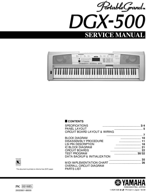 Product picture Yamaha dgx500 dgx-500 complete service manual