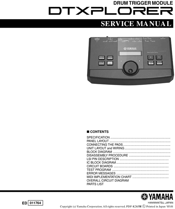 Product picture Yamaha dtxplorer dtx complete service repair manual