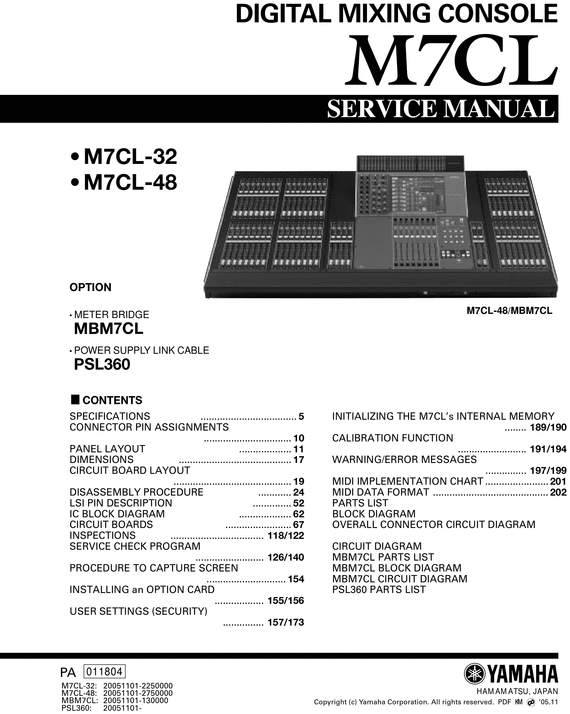 Product picture Yamaha m7cl m7cl-32 m7cl-48 complete service repair manual