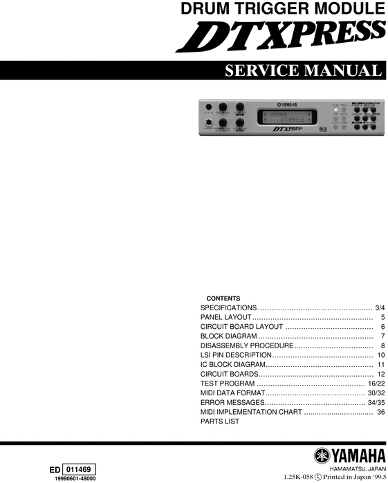 Product picture Yamaha dtxpress dtx complete service repair manual