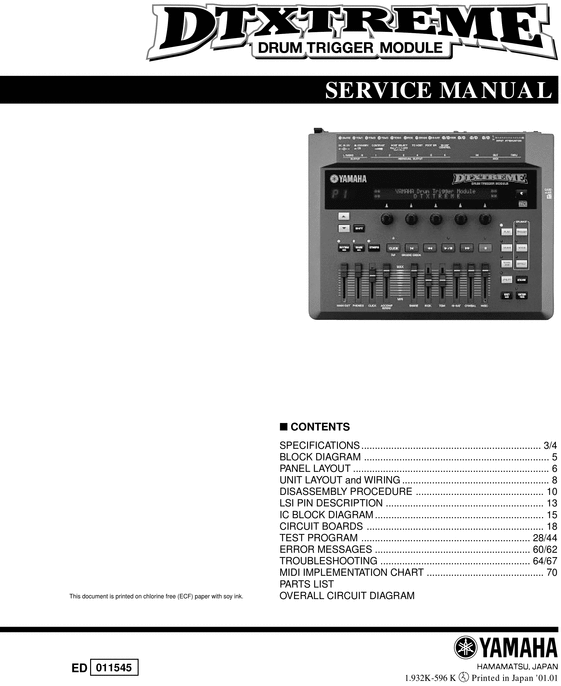 Product picture Yamaha dtxtreme dtx complete service repair manual